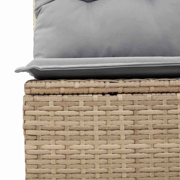 vidaXL Trädgårdsoffset Beige konstrotting Beige