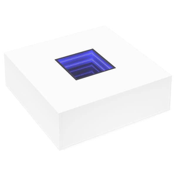 vidaXL Soffbord med Infinity LEDs vit 100x100x40 cm Vit