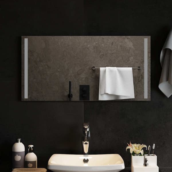 vidaXL Badrumsspegel LED 80x40 cm Transparent