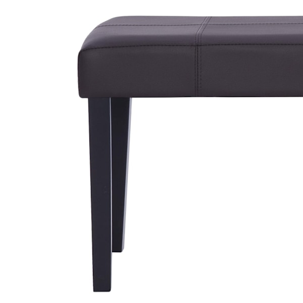 vidaXL Bänk 106 cm konstläder brun Brun