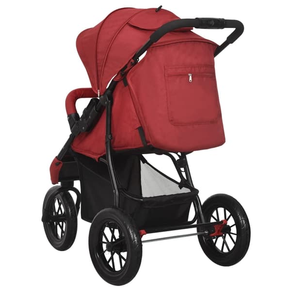 vidaXL Barnvagn röd stål Röd