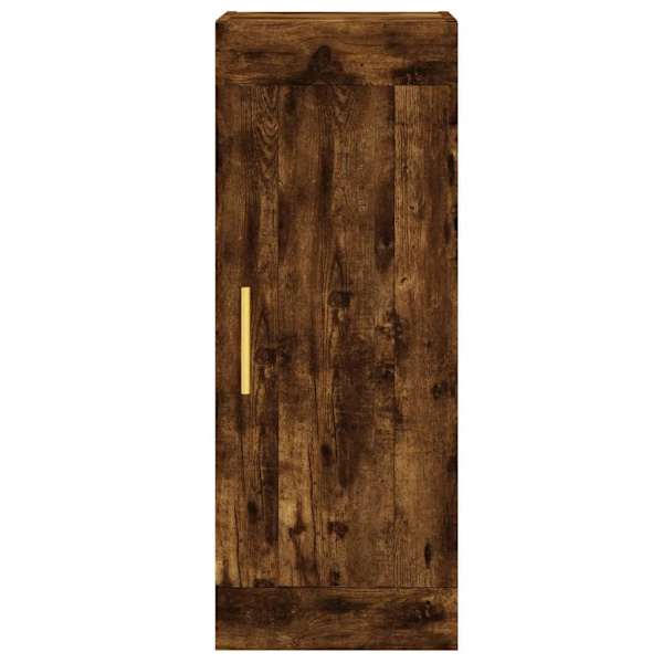 vidaXL Högskåp rökfärgad ek 34,5x34x180 cm konstruerat trä Brun
