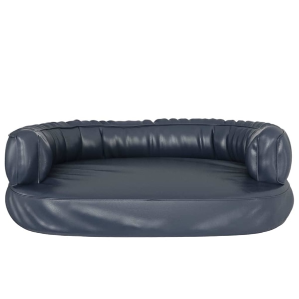 vidaXL Ergonomisk hundbädd mörkblå 75x53 cm konstläder Blå