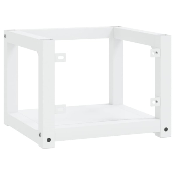 vidaXL Väggmonterad ram för tvättställ vit 40x38x31 cm järn Vit
