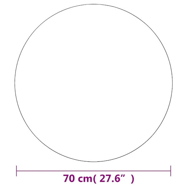 vidaXL Väggspegel rund 70 cm glas Silver