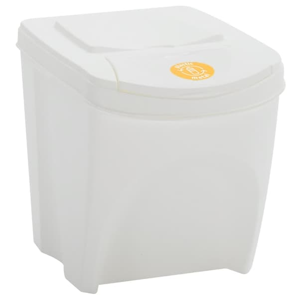 vidaXL Stapelbara soptunnor 4 st vit 100 L polypropen Vit