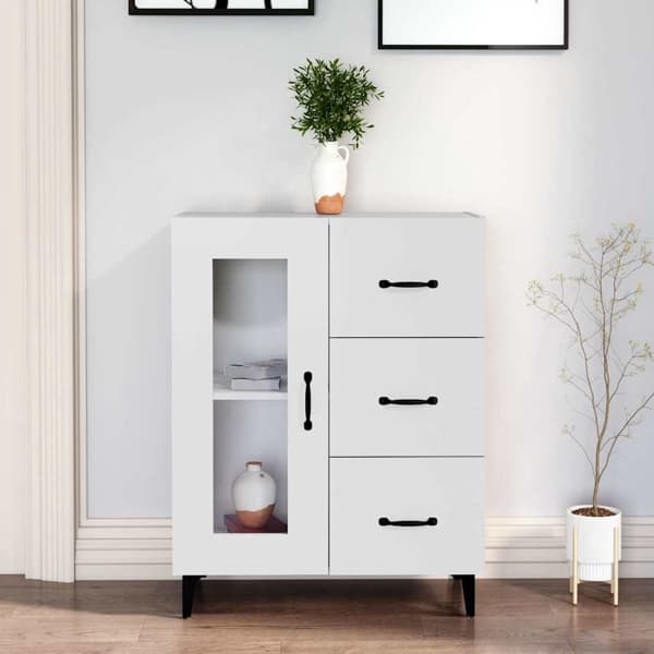 vidaXL Skåp vit 69,5x34x90 cm konstruerat trä Vit