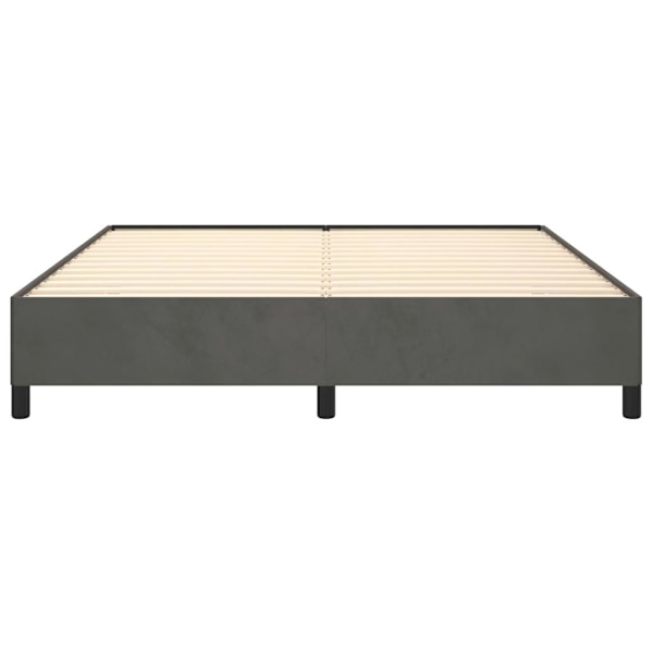 vidaXL Sängram mörkgrå 160x200 cm sammet Grå