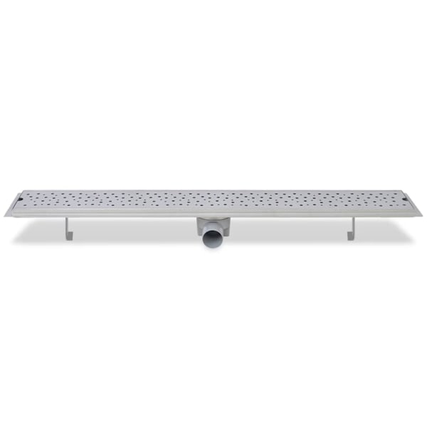 vidaXL Avlång golvbrunn Bubblor 930x140 mm rostfritt stål