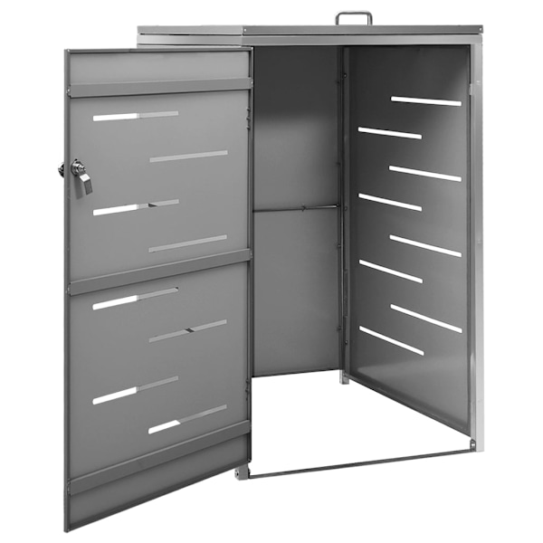 vidaXL Skjul till ett sopkärl 69x77,5x112,5 cm rostfritt stål Antracit