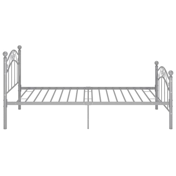 vidaXL Sängram grå metall 100x200 cm grå