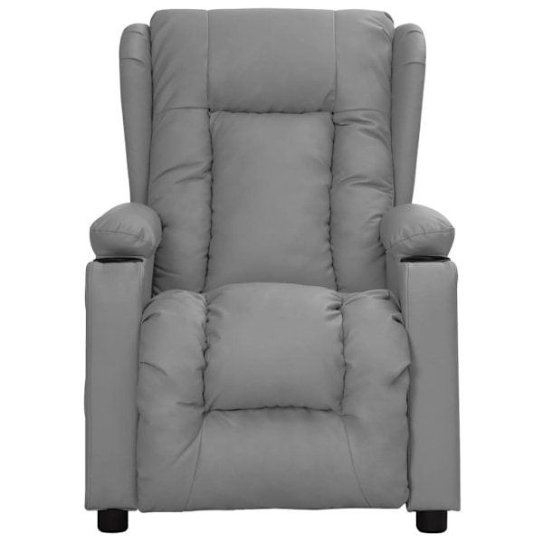 vidaXL Reclinerfåtölj grå konstläder grå