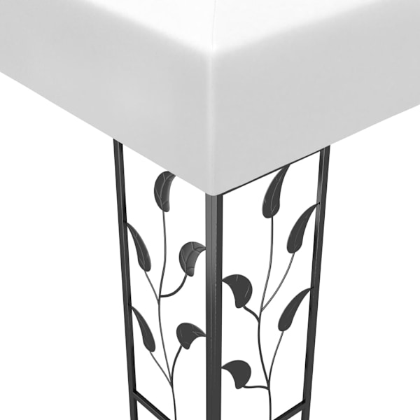 vidaXL Paviljong med ljusslinga LED 3x3 m vit Vit