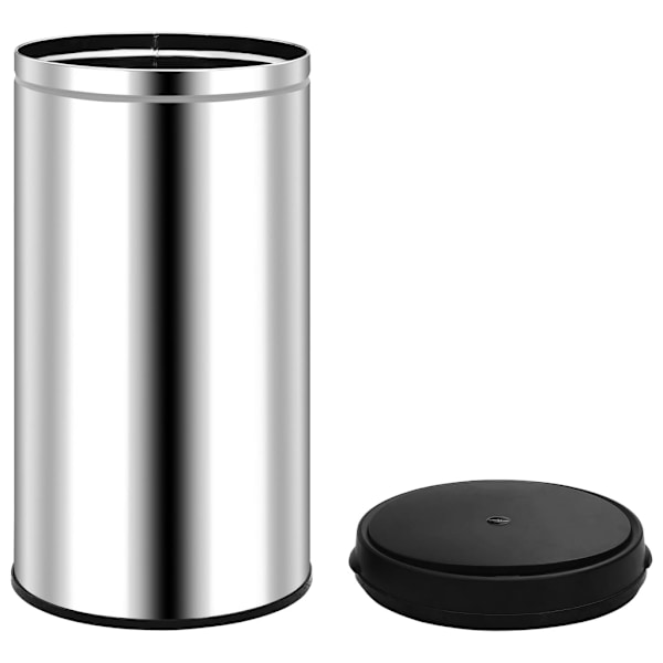 vidaXL Soptunna med automatisk sensor 60 L rostfritt stål Silver