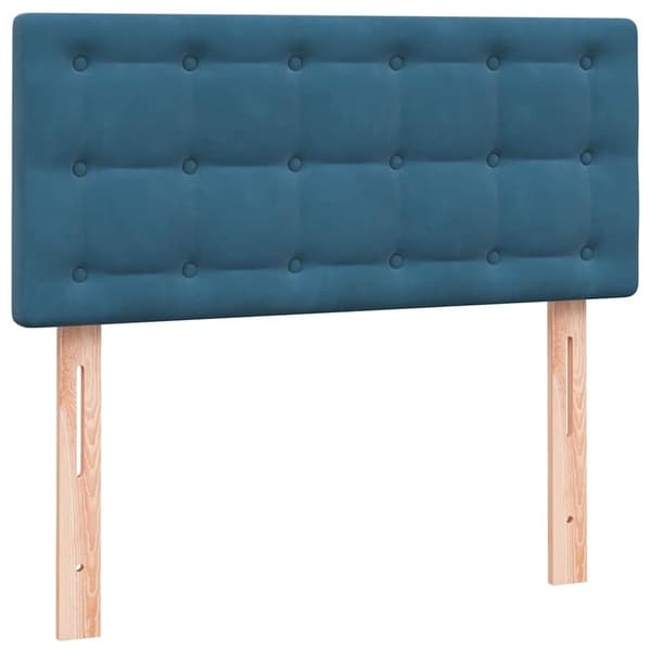 vidaXL Ramsäng med madrass mörkblå 80x210 cm sammet Blå