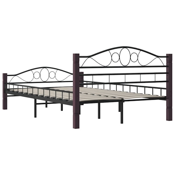 vidaXL Sängram utan madrass svart metall 120x200 cm Svart
