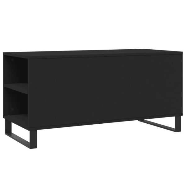 vidaXL Soffbord svart 102x44,5x50 cm konstruerat trä Svart