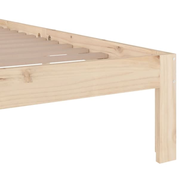 vidaXL Sängram massivt trä 200x200 cm Brun