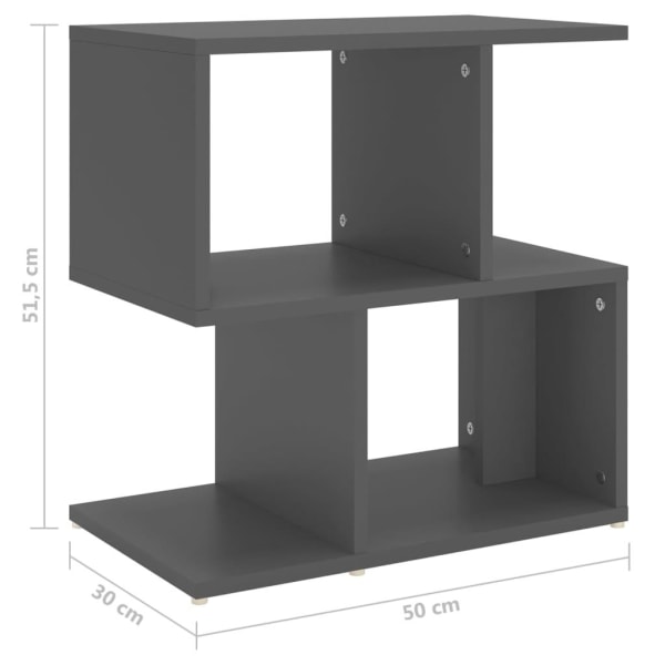 vidaXL Sidoskåp grå 50x30x51,5 cm konstruerat trä grå