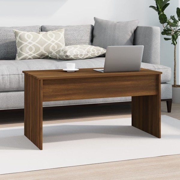 vidaXL Soffbord brun ek 102x50,5x52,5 cm konstruerat trä Brun
