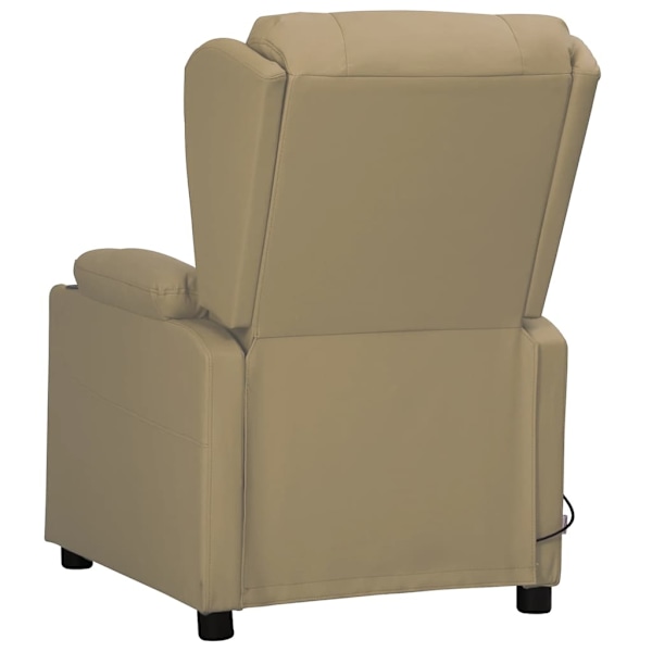 vidaXL Massagefåtölj cappuccino konstläder Brun