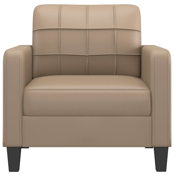 vidaXL Fåtölj Cappuccino 60 cm konstläder Brun