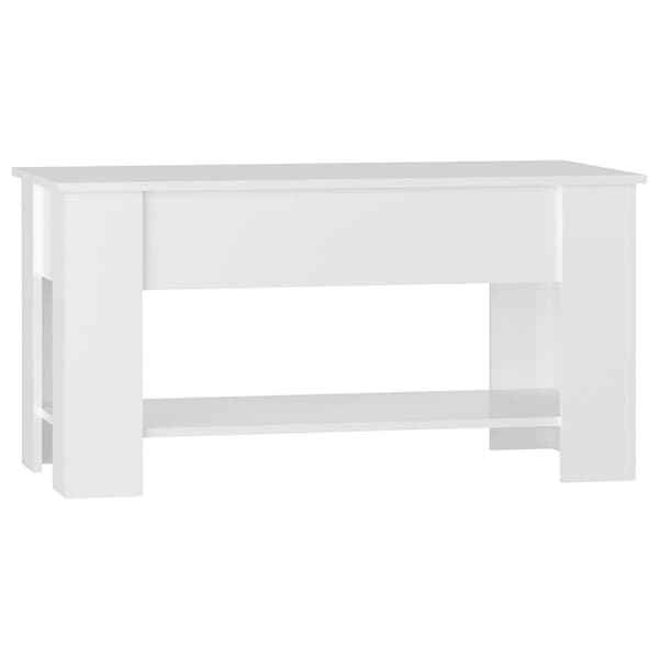 vidaXL Soffbord vit högglans 101x49x52 cm konstruerat trä Vit