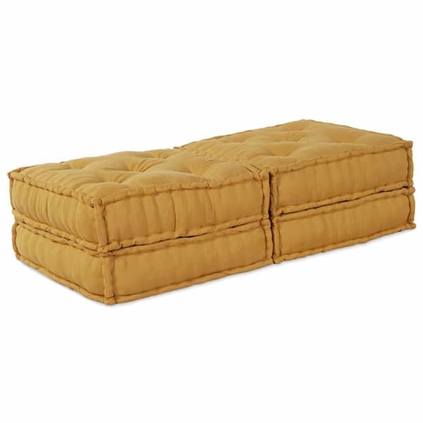 vidaXL Modulsofa enhet 2 st Tyg Gul 140 x 70 x 36 cm Gul