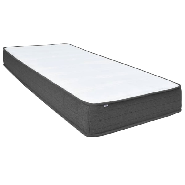 vidaXL Resårsäng mörkgrå tyg 100x200 cm grå