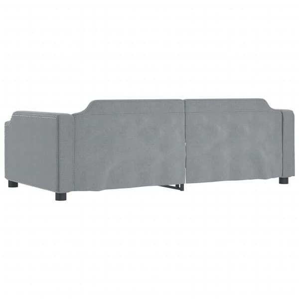 vidaXL Dagbädd ljusgrå 90x200 cm tyg Grå
