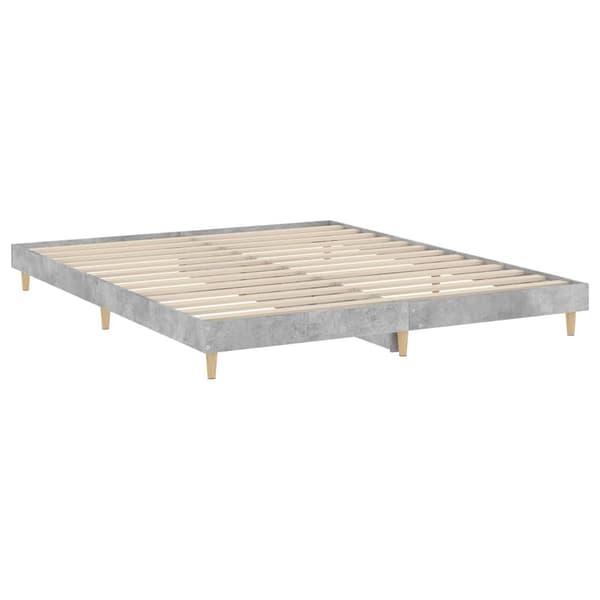 vidaXL Sängram betonggrå 120x200 cm konstruerad trä Grå