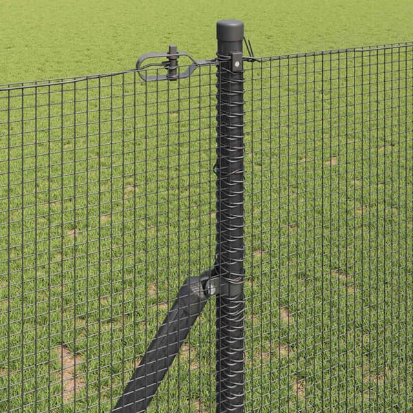 vidaXL Utomhus Svetsat Trådstängsel Markfäste 25 x 1,2 m Grå Mesh Grå