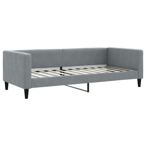 vidaXL Dagbädd utdragbar med lådor ljusgrå 100x200 cm tyg Grå