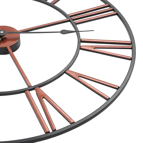 vidaXL Väggklocka metall 58 cm röd Röd