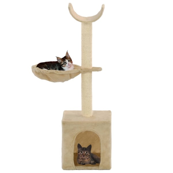 vidaXL Katt Klösträd med klöspelare och 105 cm beige Beige