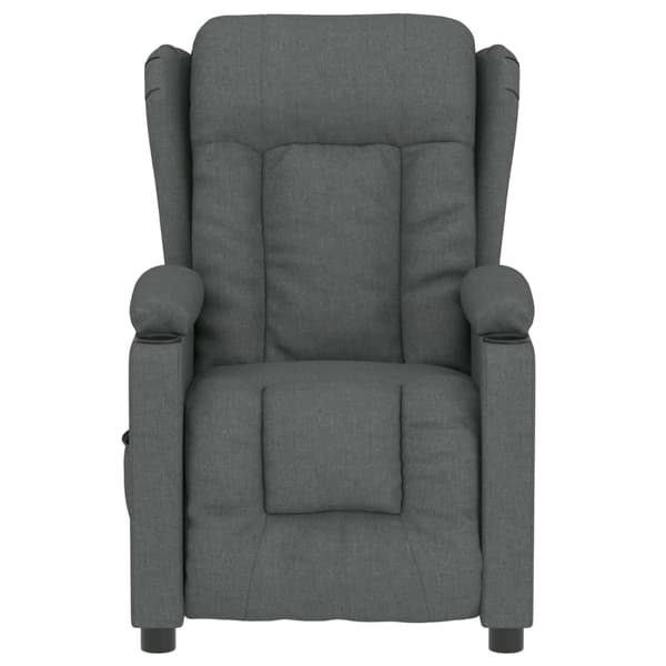 vidaXL Elektrisk reclinerfåtölj mörkgrå tyg Grå