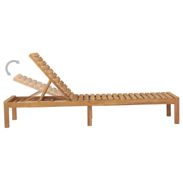 vidaXL Solsäng massiv teak Brun