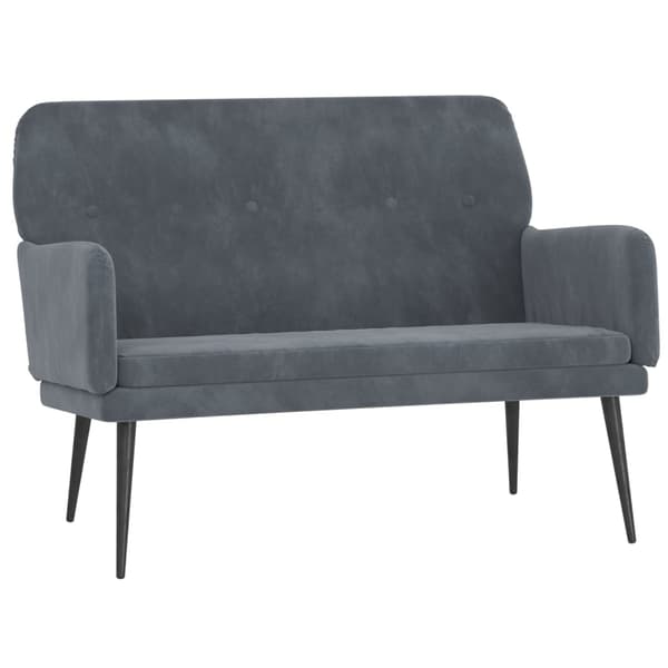 vidaXL Bänk mörkgrå 108x79x79 cm sammet Grå