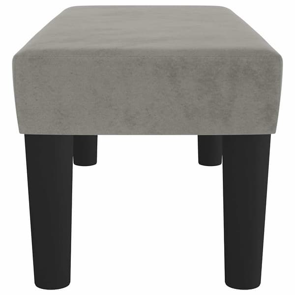 vidaXL Bänk ljusgrå 70x30x30 cm sammet Grå