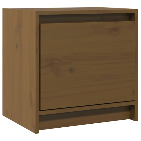 vidaXL Sängbord honungsbrun 40x30,5x40 cm massiv furu Brun