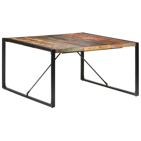 vidaXL Matbord 140x140x75 cm massivt återvunnet trä multifärg