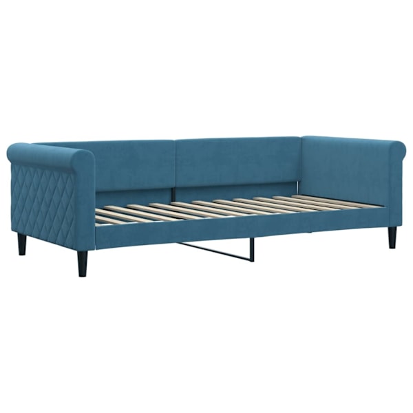 vidaXL Dagbädd utdragbar med lådor blå 90x200 cm sammet Blå
