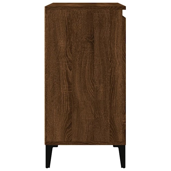 vidaXL Sängbord 2 st rökfärgad brun ek 40x35x70 cm konstruerat trä Brun
