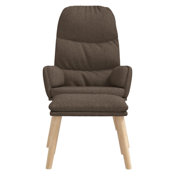 vidaXL Vilstol med fotpall taupe tyg Taupe