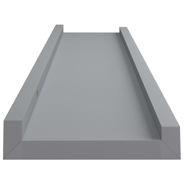 vidaXL Tavellist 2 st grå 60x9x3 cm MDF grå
