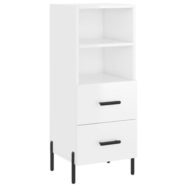 vidaXL Skåp vit högglans 34,5x34x90 cm konstruerat trä Vit