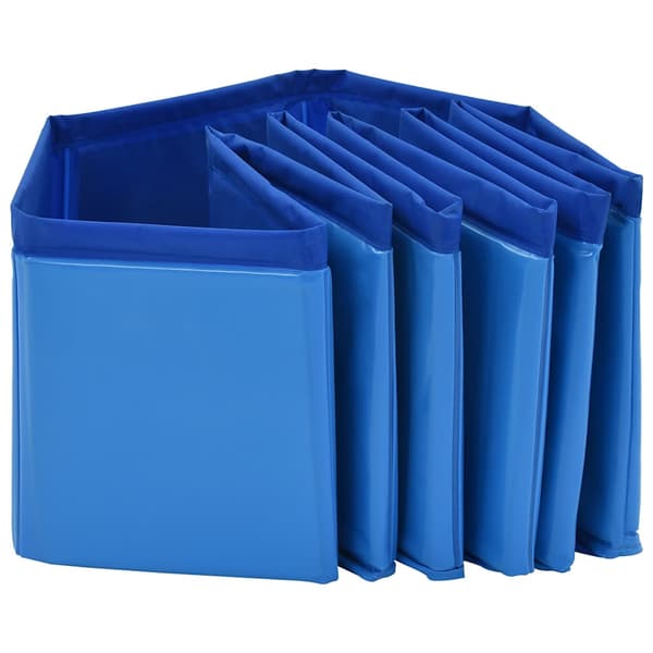 vidaXL Hopfällbar hundpool blå 80x20 cm PVC