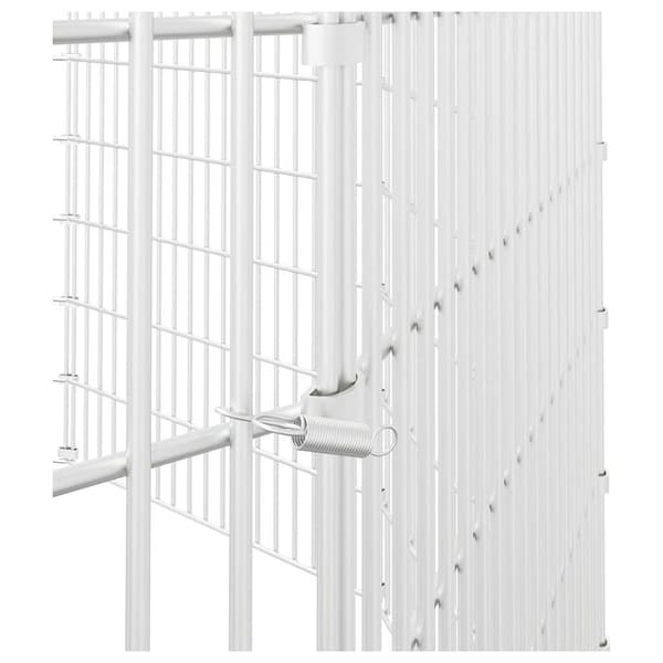 vidaXL Kaninhage 12 paneler 54x100 cm galvaniserat järn Silver