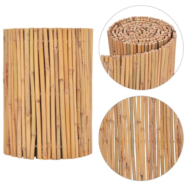 vidaXL Staket bambu 500x30 cm Brun