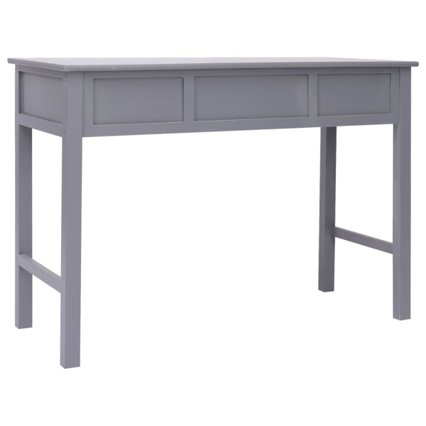 vidaXL Skrivbord grå 108x45x76 cm massivt kejsarträ Grå